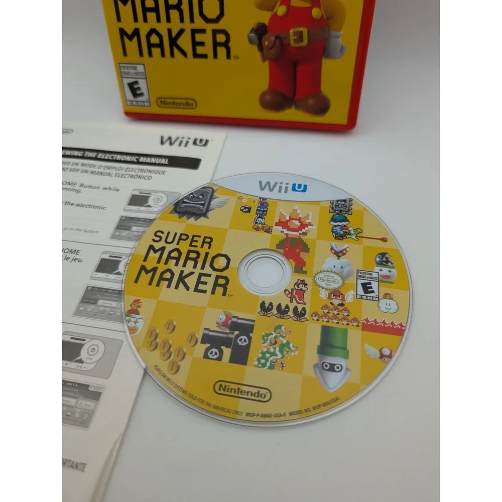 Super Mario Maker Nintendo Wii U Complete Near Mint Disc